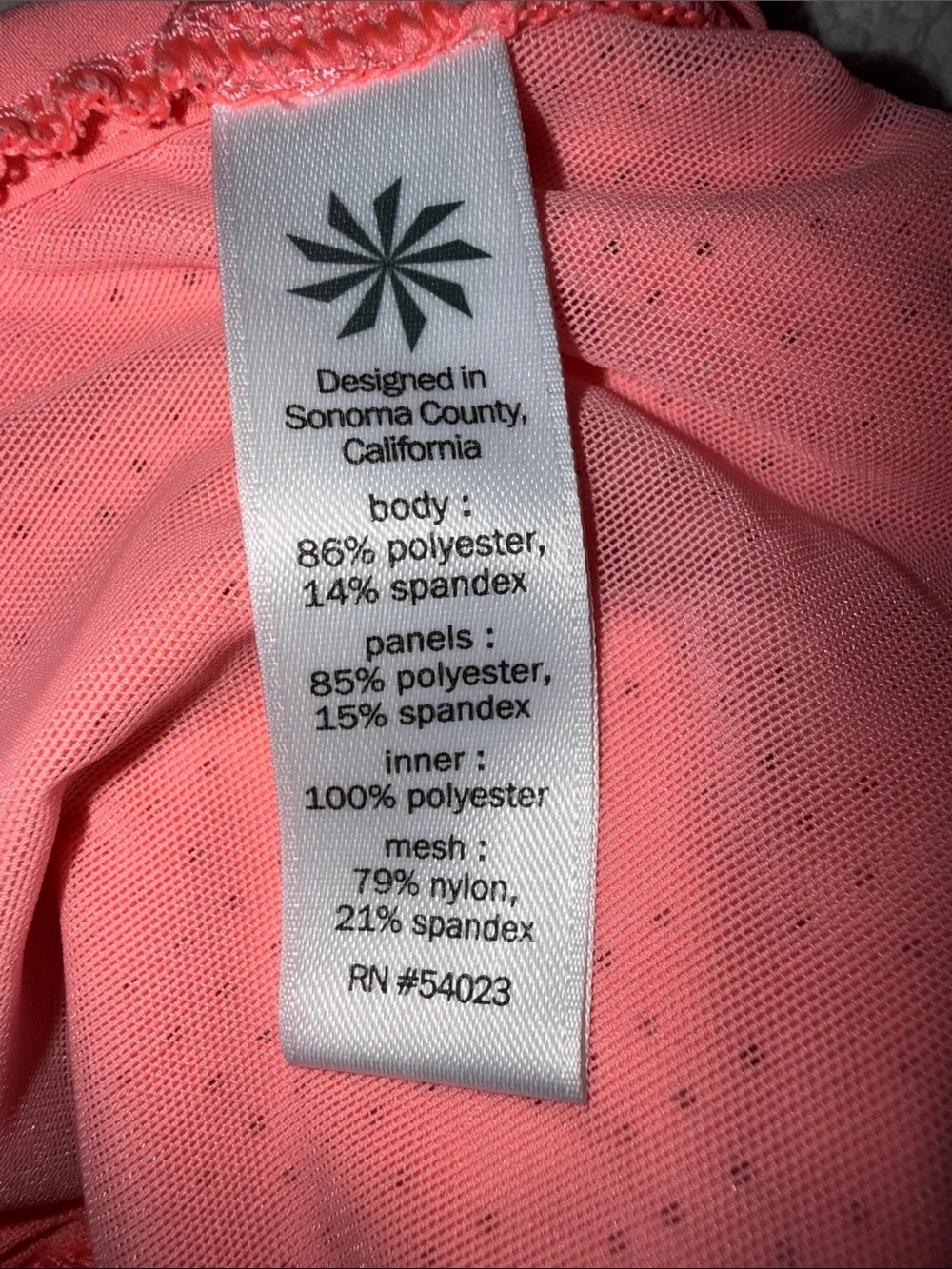 ATHLETA Track This Run 3” Short - Coral/Grey Size L